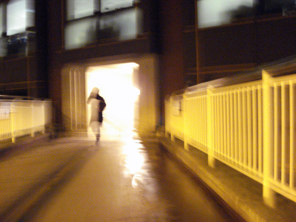 Walking in the Barbican complex, 2009