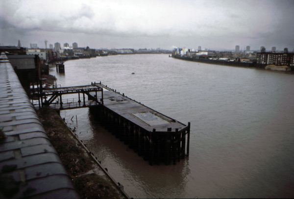 River Thames looking East from Shadwell, 1982
