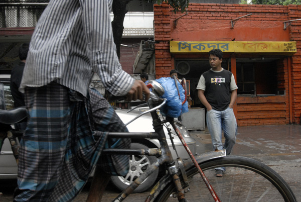 Man on bicycle, Dhaka Bangladesh 2010