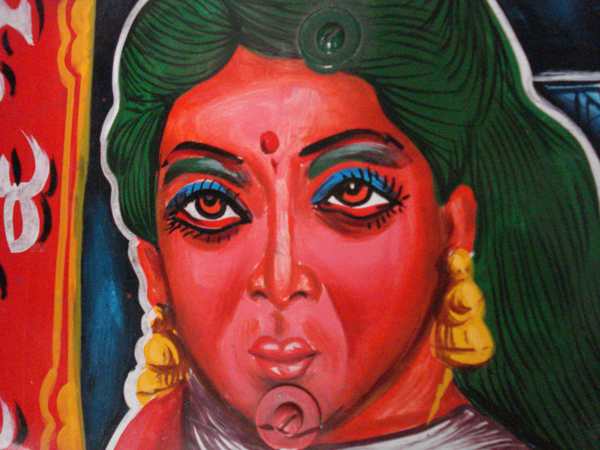 Face painted on a rickshaw. Dhaka, Bangladesh 2008
