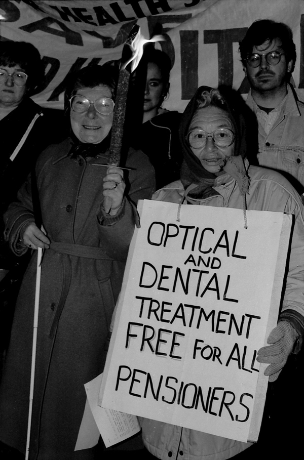 Demonstration against NHS cuts. London 1987
