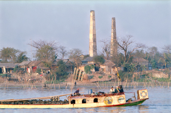 Passengers in boat. Bangladesh 1996