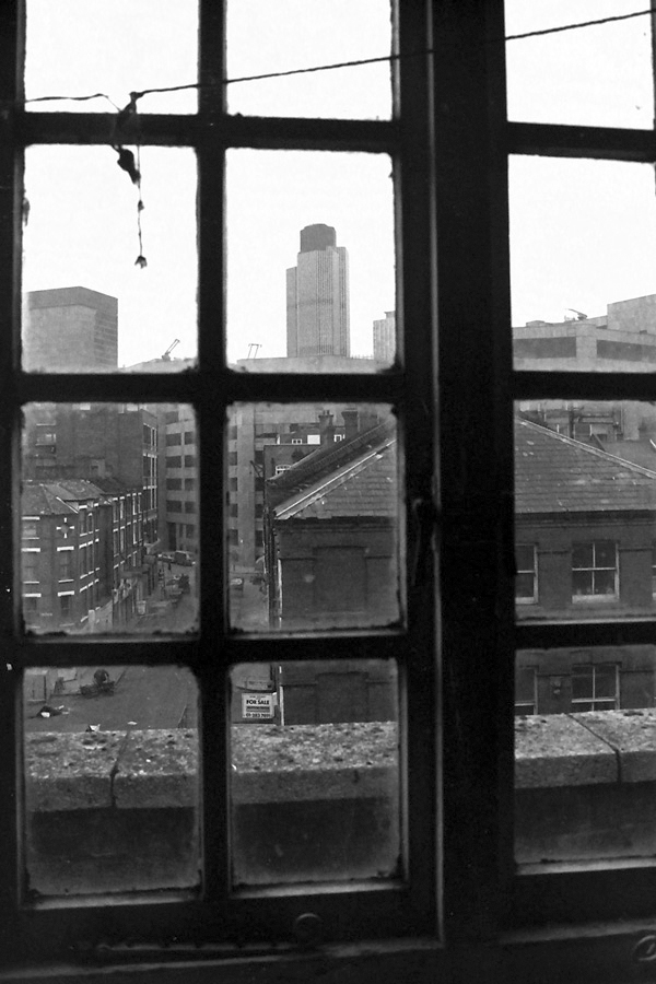 View through window. Holland Estate, London 1985