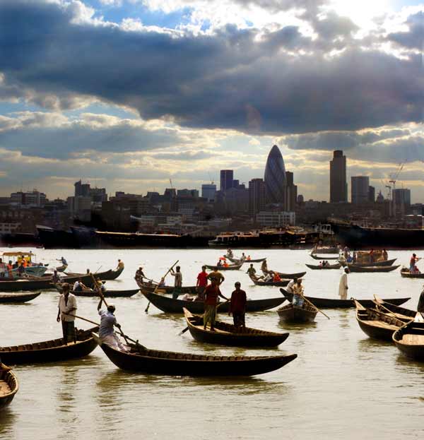 River Thames. Photomontage 2012