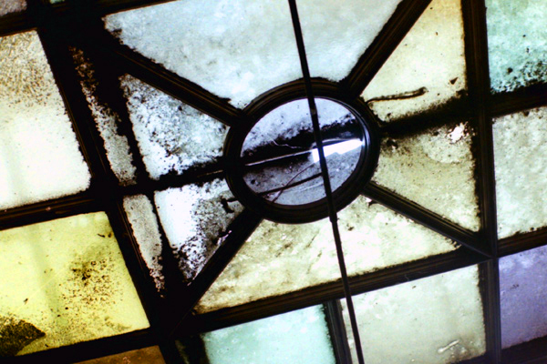 Vintage glass roof. Princelet Street Synagogue, London 1995