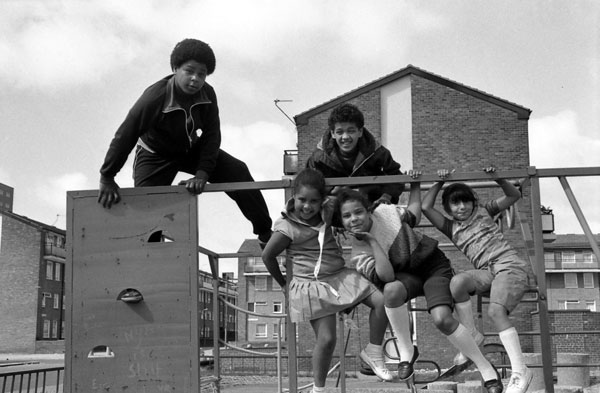 Liverpool 8 playground, c.1980