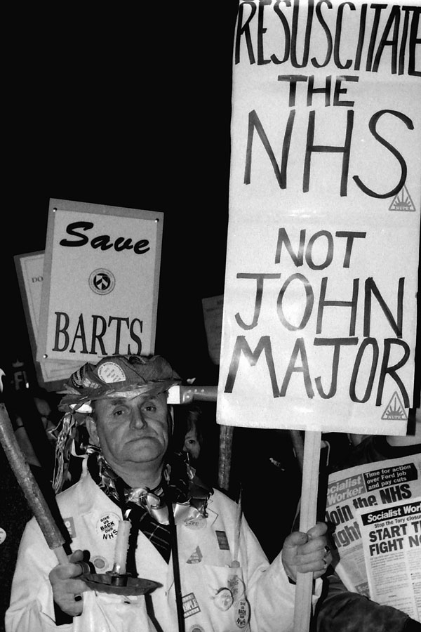 Protest to save Barts Hospital. Early 1990's