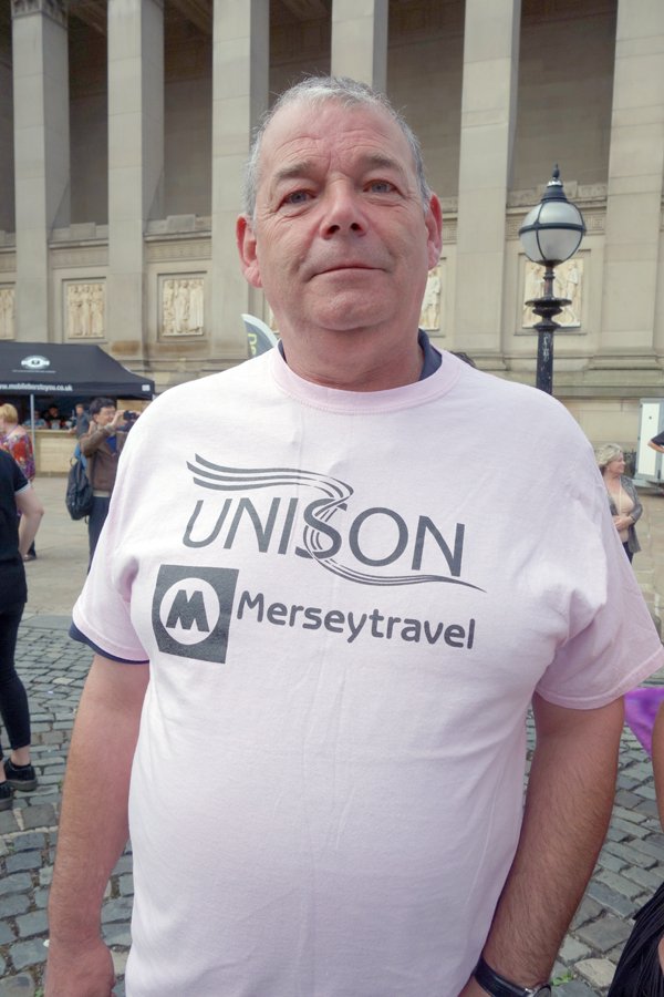 A Unison member at Liverpool Pride 2016