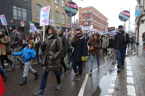 Housing campaigners on the march 2015