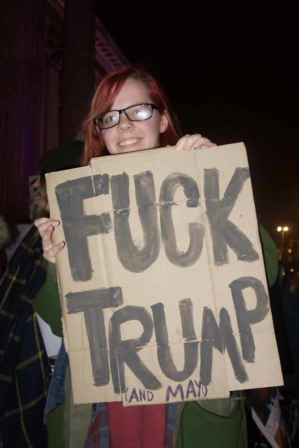 Trump protest, Liverpool 2017