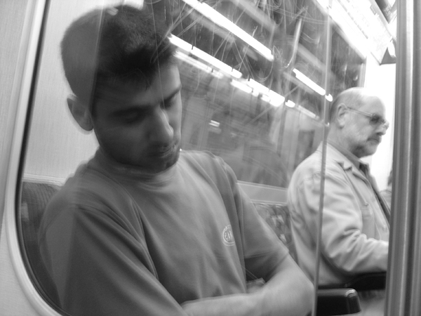 Sleeping on the London Underground 2004