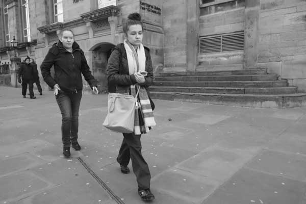 Walking on the street. Lime Street, Liverpool 2017