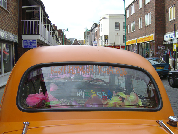 Ambassador car. Brick Lane, London 2004 colour