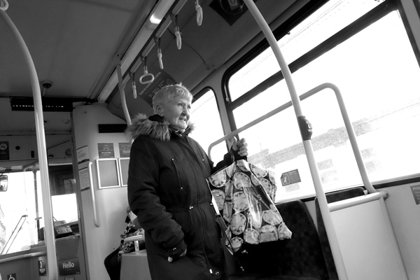 Passenger. On the bus, Liverpool 2017.