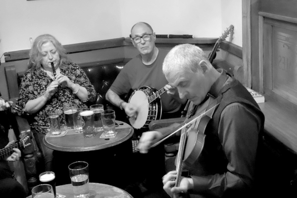 Irish music night. The Edinburgh pub, Liverpool April 2017.