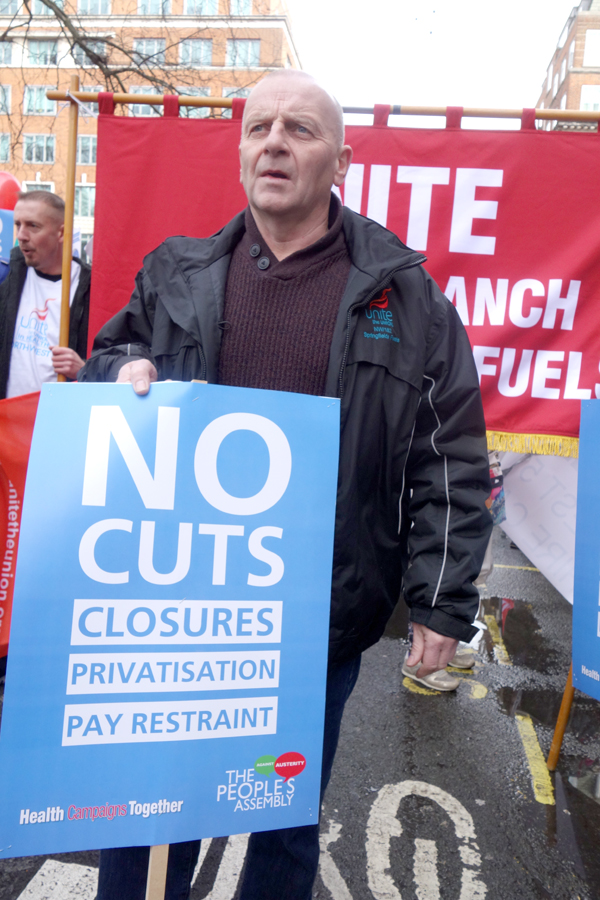 'No cuts'. NHS demonstration. London 2017.