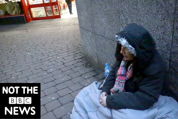 The scandal of homelessness is ignored by the mainstream media. Liverpool 2017.