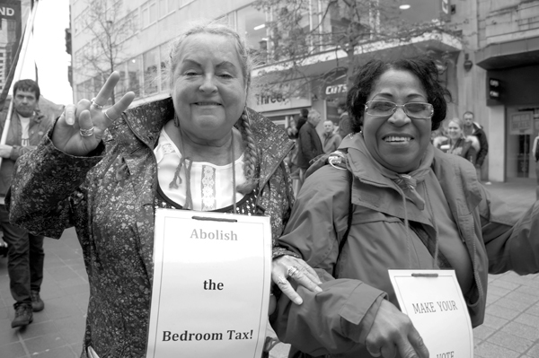 "Abolish the bedroom tax". Liverpool May 2017.
