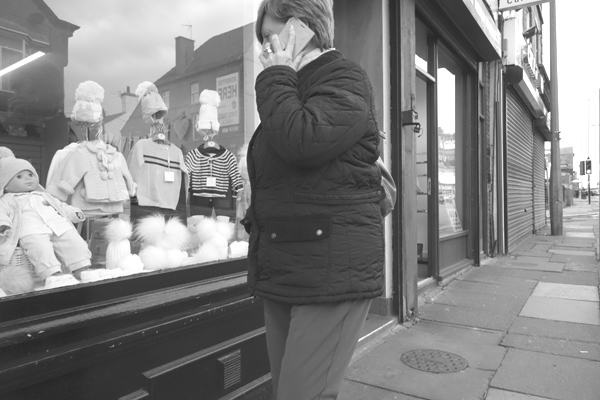 On the phone. Picton Road. Liverpool 2017.