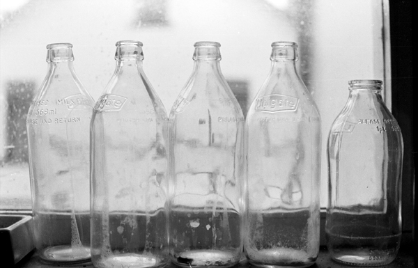 Milk bottles. Smithdown Road. Liverpool 1978.