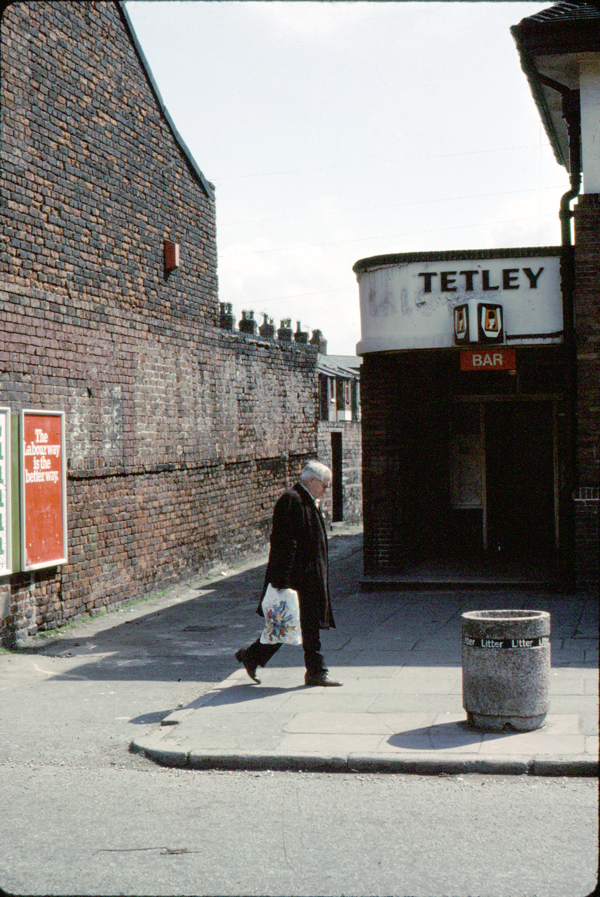 Passing a pub. Lodge Lane. Liverpool 1980.