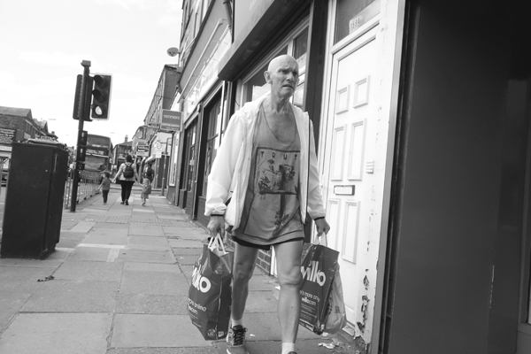 Man with some bags. Picton Road. Liverpool 2017.