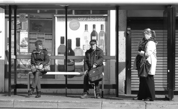 Waiting for the bus on Picton Road. Liverpool 2017.