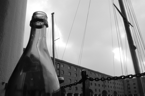 Bottle. Albert Dock. Liverpool 2005.