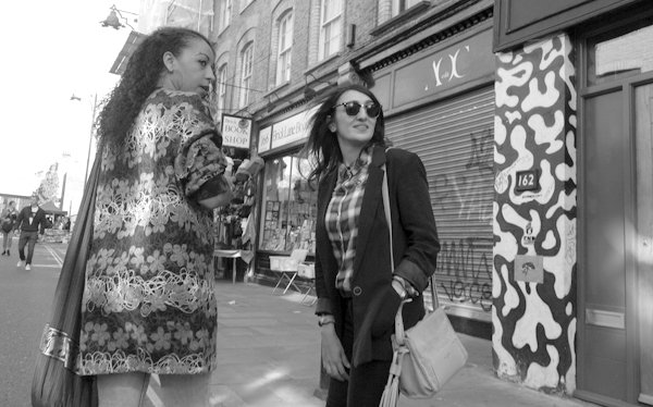 Two Women on Brick Lane. East London 2017.