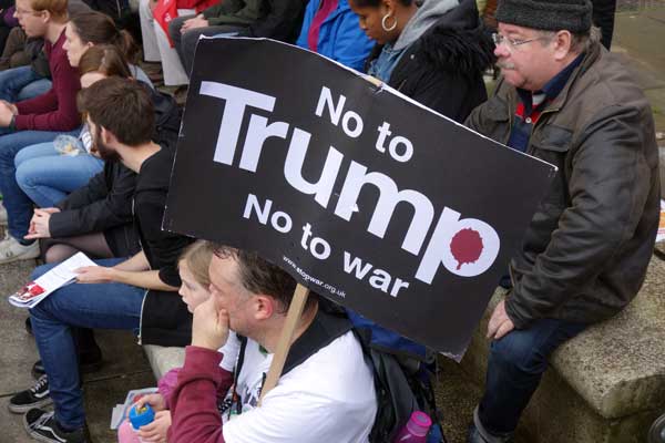 No to war. Manchester, October 2017.
