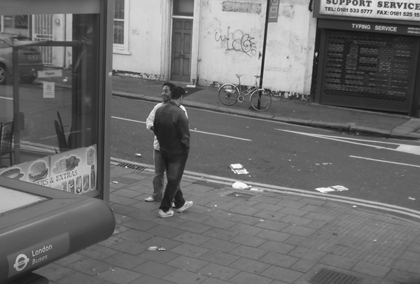 View from the top of a bus. Hackney, East London, June 2007.
