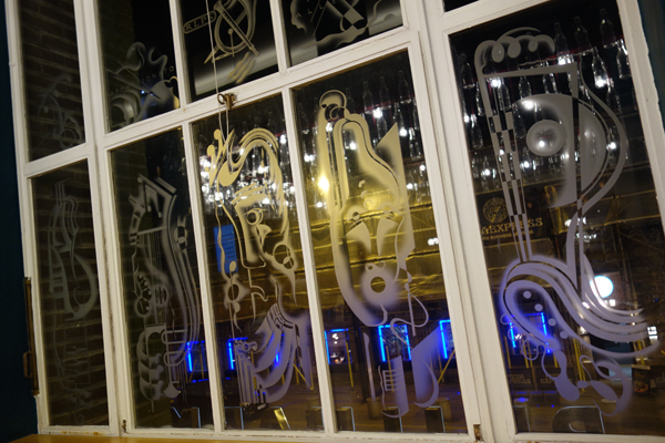 Windows in the Philharmonic bar. Liverpool, January 2018.