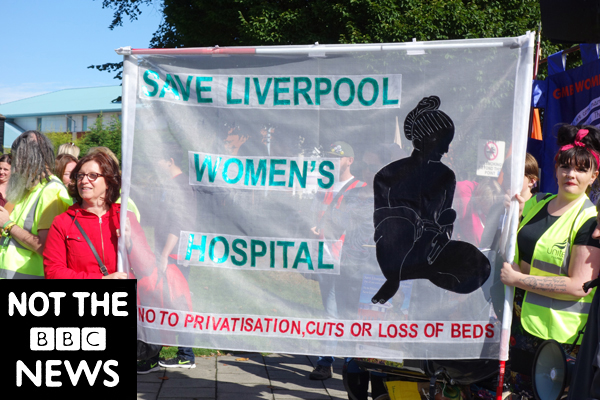 Save Liverpool Women's Hospital. Publicity shot for the film. Liverpool 2016. 