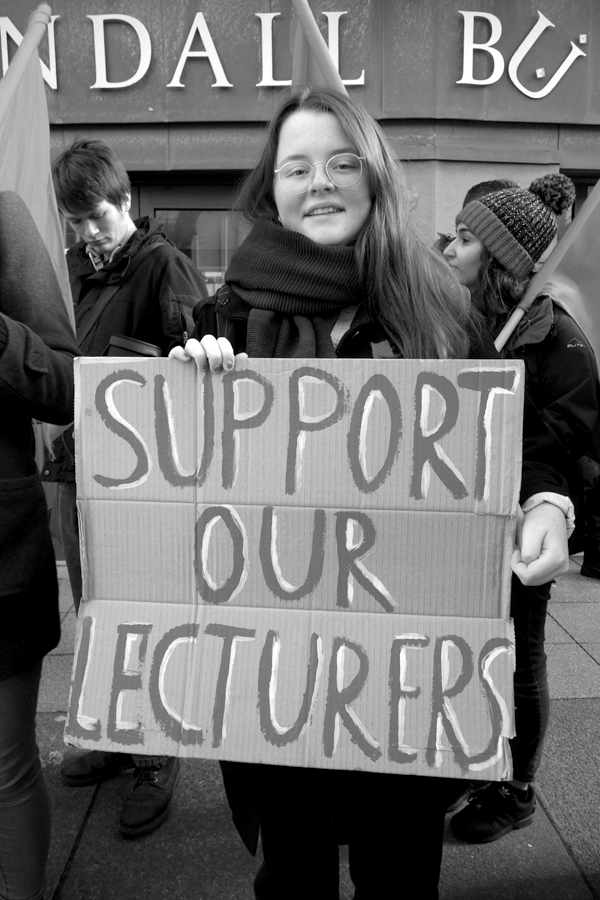 Labour student with a message. Liverpool, March 7th 2018.