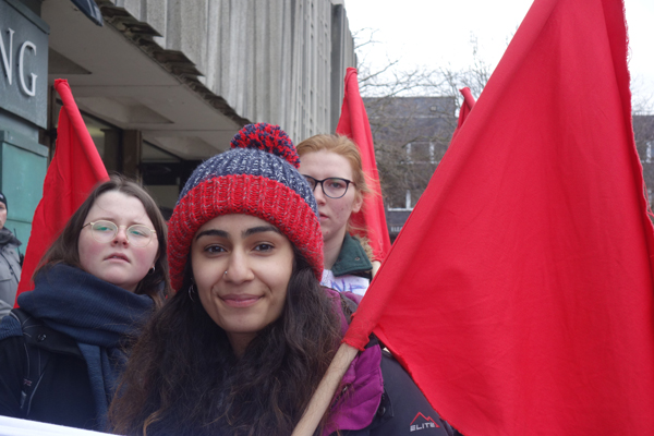 Labour students on the picket line. Liverpool, March 7th 2018.