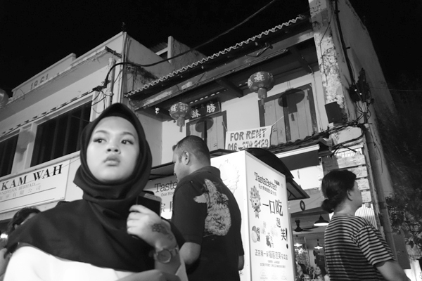Night Market in Melaka. Malaysia February 2018.