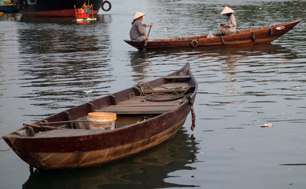 Boats on the river. Hoi An, Vietnam 2016.