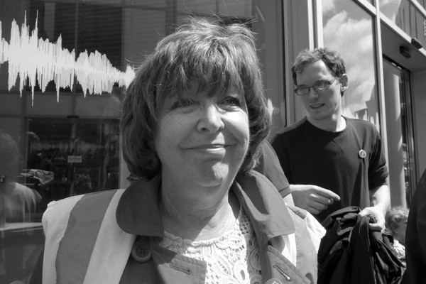 Audrey White outside BBC Radio Merseyside