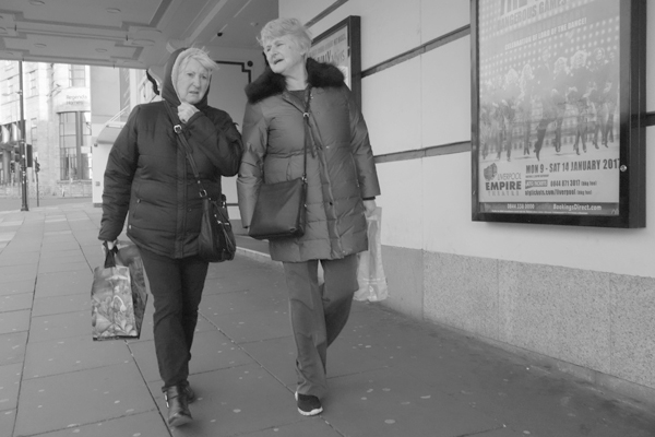 Two women. Lime Street, Liverpool 2017 